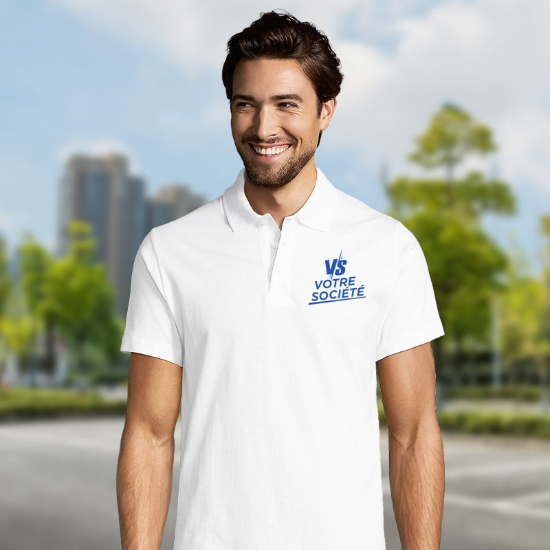 Polo blanc coton 190g/m²