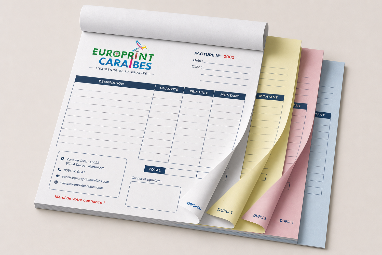 Carnet Autocopiant Tripli et Dupli